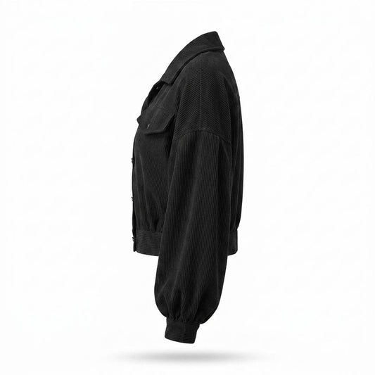 Lederjacken Outlet24 - Cazat | Gerippt Kurzgeschnitten Jacke Damen