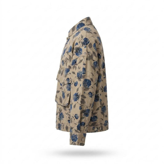 Lederjacken Outlet24 - Cimun | Geblümt Geknöpft Jacke Unisex