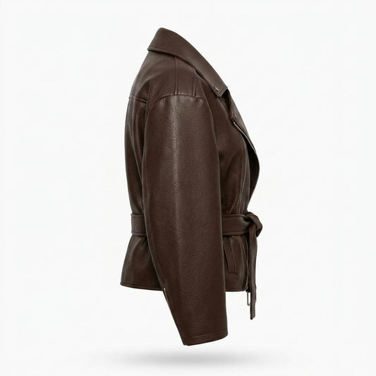 Lederjacken Outlet24 - Nozan | Asymmetrische Gegürtete Jacke Damen