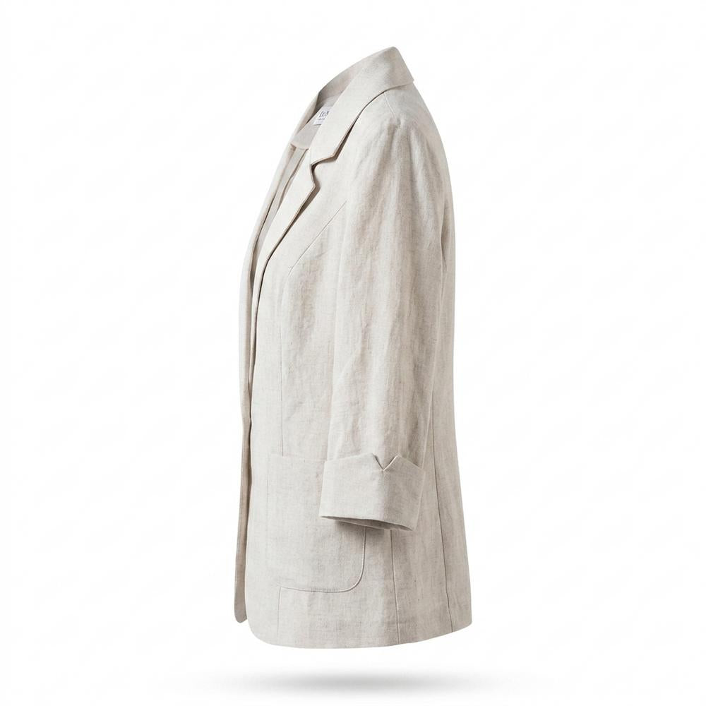 Lederjacken Outlet24 - Aevos | Leinenartig Tailliert Sakko Damen