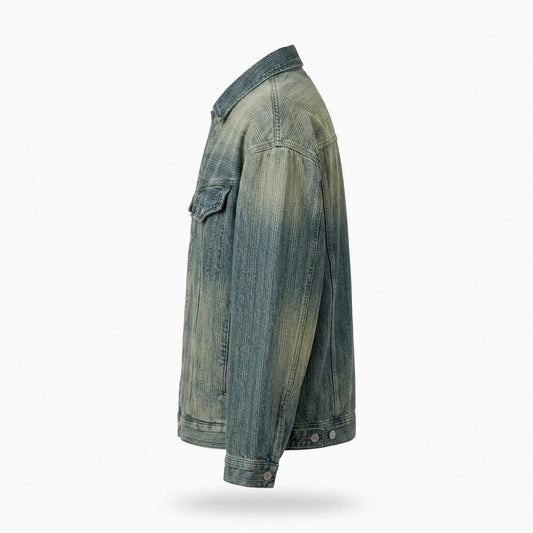 Lederjacken Outlet24 - Zebes | Verwaschene Langärmelige Jacke Unisex