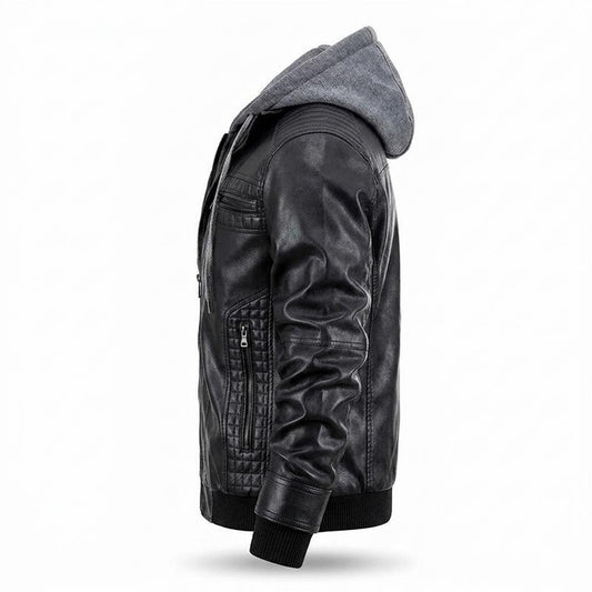 Lederjacken Outlet24 - Revan | Gefüttert Gesteppt Lederjacke Herren