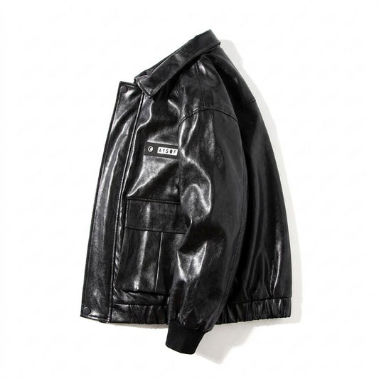 Lederjacken Outlet24 - Eubol | Glänzend Funktional Lederjacke Unisex