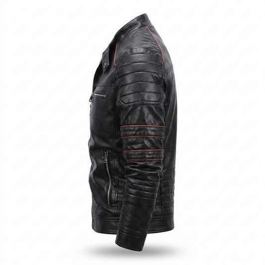 Lederjacken Outlet24 - Mopid | Gesteppt Tailliert Lederjacke Herren