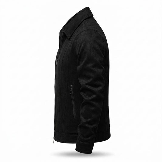 Lederjacken Outlet24 - Cazuk | Strukturierte Taillierte Wildleder-Jacke Herren