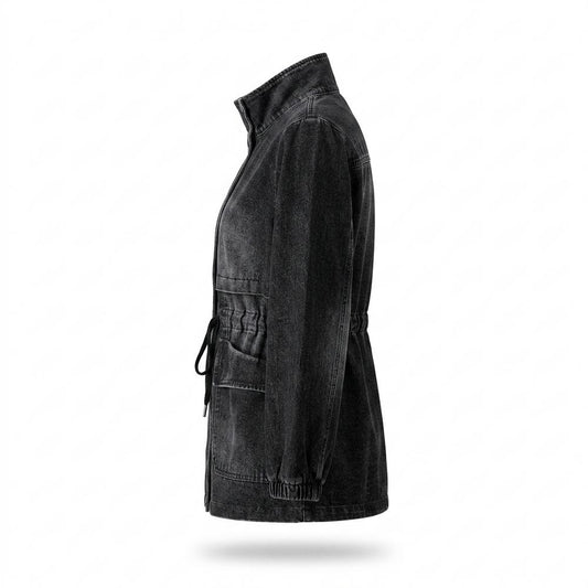 Lederjacken Outlet24 - Yudod | Taillierbare Langärmlige Jacke Damen