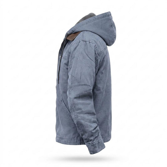 Lederjacken Outlet24 - Dusol | Gefüttert Kapuzen- Jacke Herren