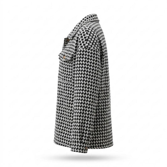 Lederjacken Outlet24 - Cogem | Gemusterte Geknöpfte Jacke Damen