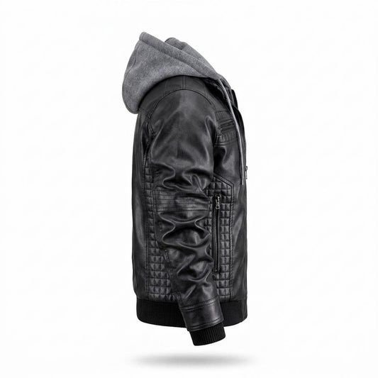 Lederjacken Outlet24 - Aipad | Gefüttert Gesteppt Lederjacke Herren