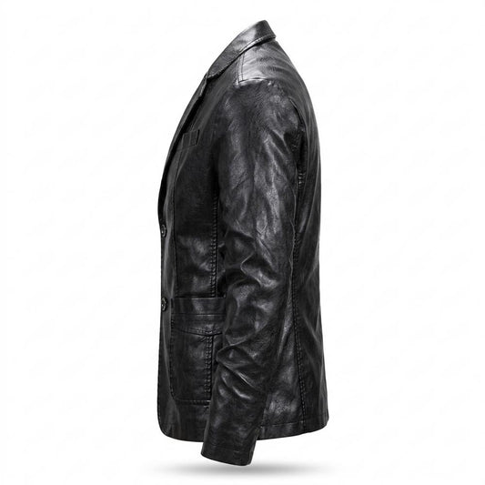 Lederjacken Outlet24 - Tapul | Einreihige Taillierte Lederjacke Herren