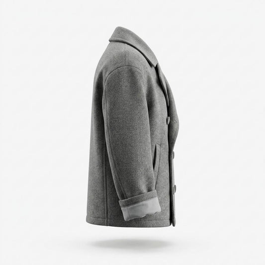 Lederjacken Outlet24 - Auhek | Zweireihiger Woll Mantel Herren