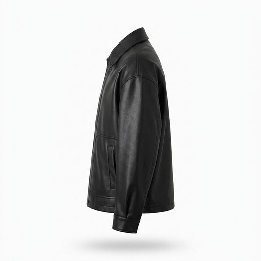 Lederjacken Outlet24 - Yozur | Locker Geschnittene Geknöpfte Lederjacke Herren