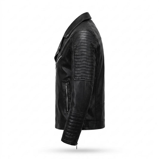 Lederjacken Outlet24 - Kapas | Gesteppte Taillierte Lederjacke Herren