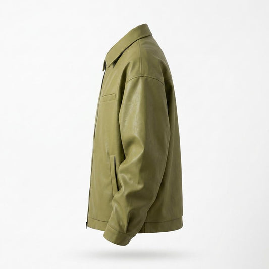 Lederjacken Outlet24 - Arral | Glatte Gezipte Lederjacke Unisex