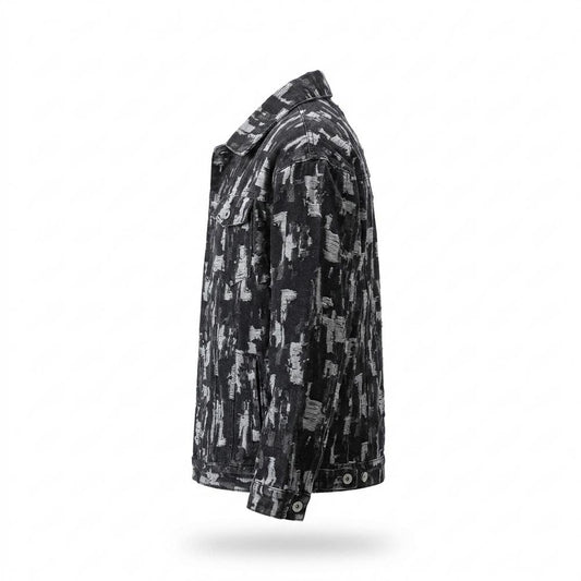 Lederjacken Outlet24 - Nutos | Gemustert Geknöpft Jacke Herren