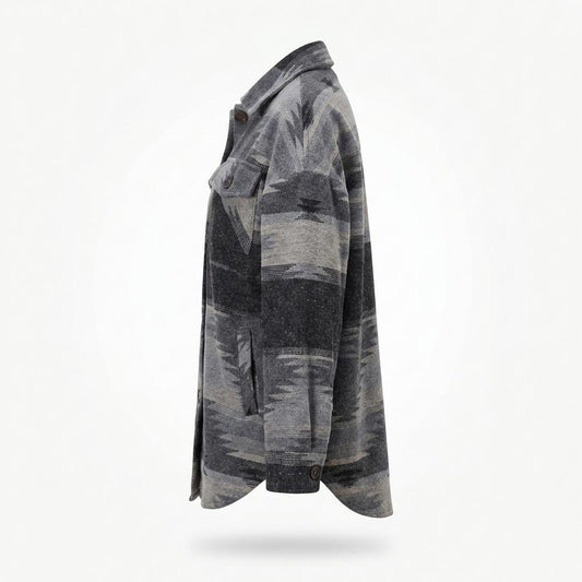 Lederjacken Outlet24 - Tetot | Gemustert Geknöpft Jacke Damen