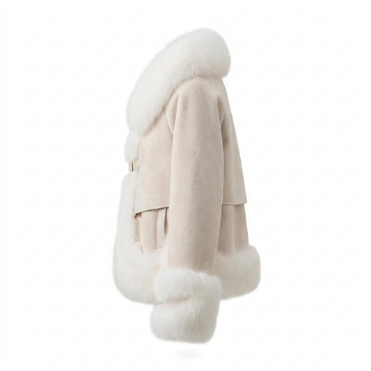 Lederjacken Outlet24 - Cumem | Pelzbesetzt Gemustert Jacke Damen