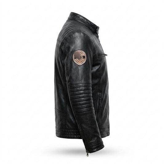 Lederjacken Outlet24 - Mafil | Gesteppt Tailliert Lederjacke Herren