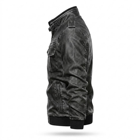 Lederjacken Outlet24 - Zekat | Gefütterte Gewaschene Lederjacke Herren
