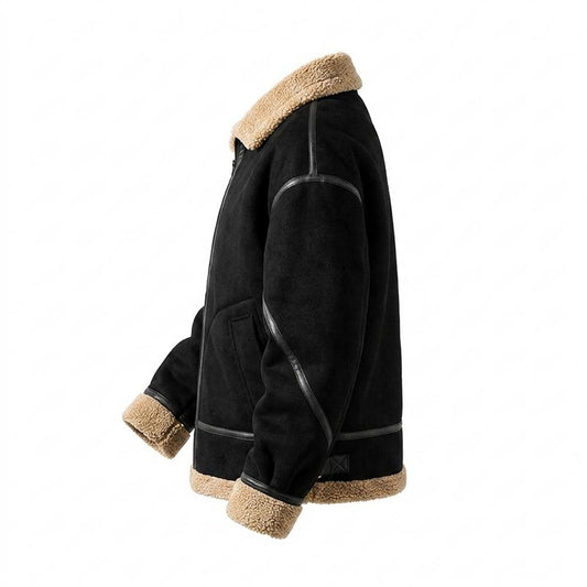 Lederjacken Outlet24 - Zemit | Warm Gefüttert Wildleder-Jacke Herren