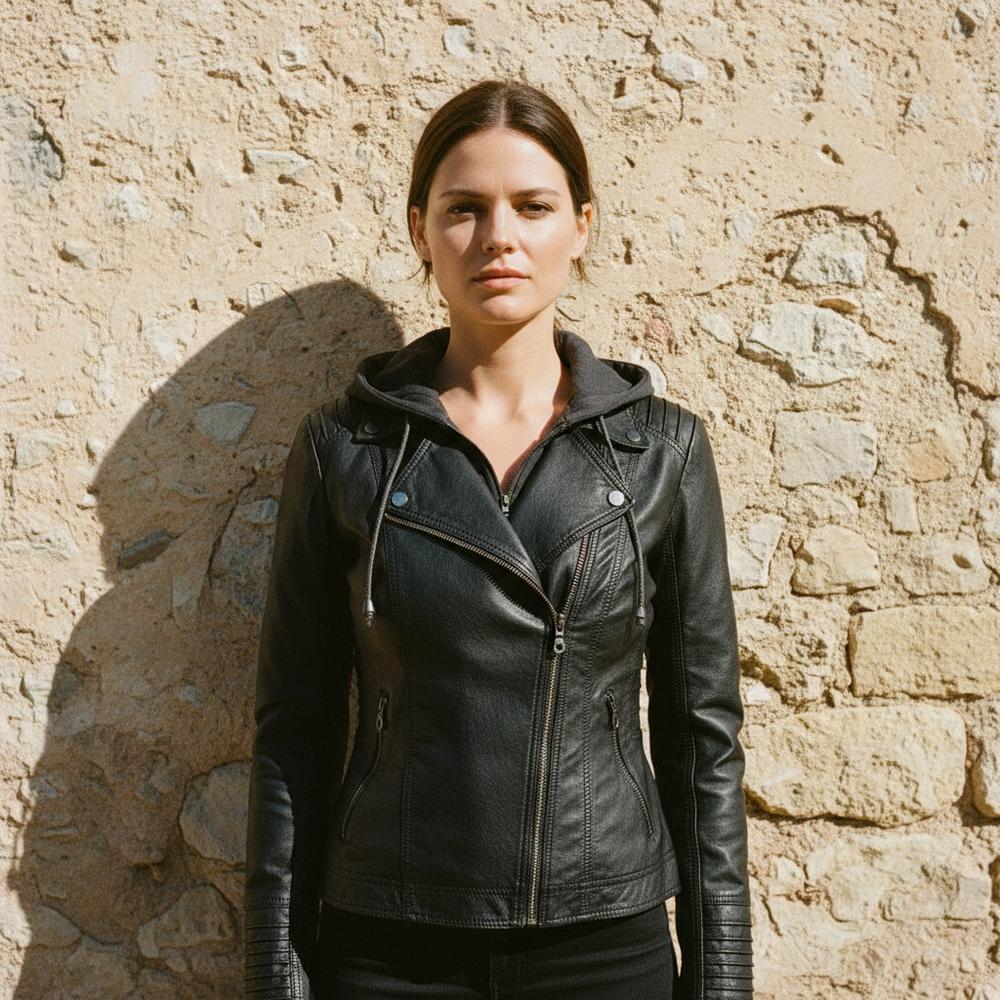 Lederjacken Outlet24 - Elvani | Stilvolle wetterfeste Lederjacke Damen