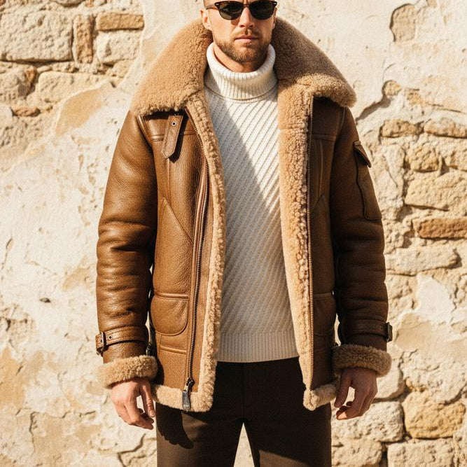 Lederjacken Outlet24 - Molani | Stilvolle Fliegende Lederjacke Herren