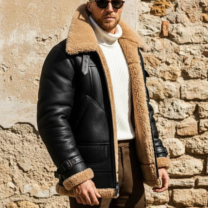 Lederjacken Outlet24 - Molani | Stilvolle Fliegende Lederjacke Herren