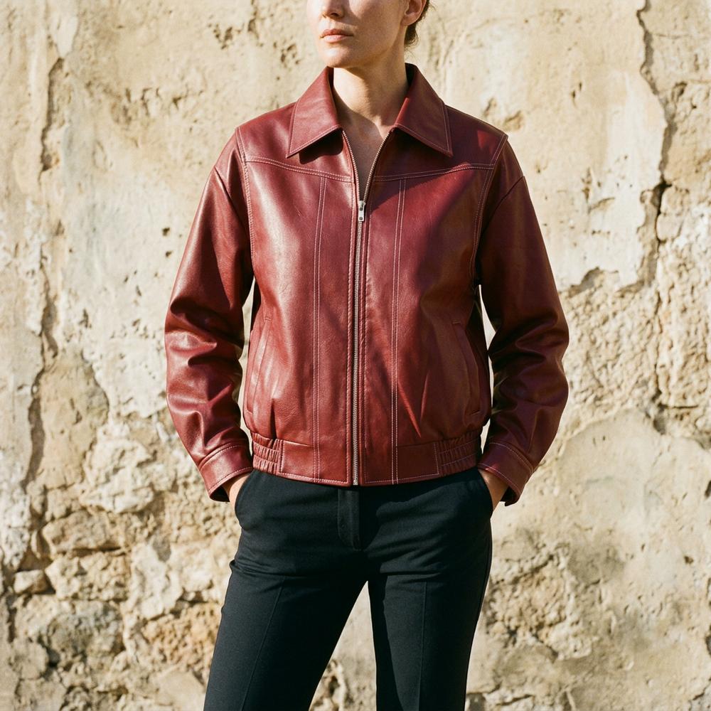 Lederjacken Outlet24 -  | Gekragte Kontrastgesteppte Jacke Damen