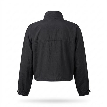 Lederjacken Outlet24 - Lezak | Kurzgeschnittene Hochgeschlossene Jacke Damen
