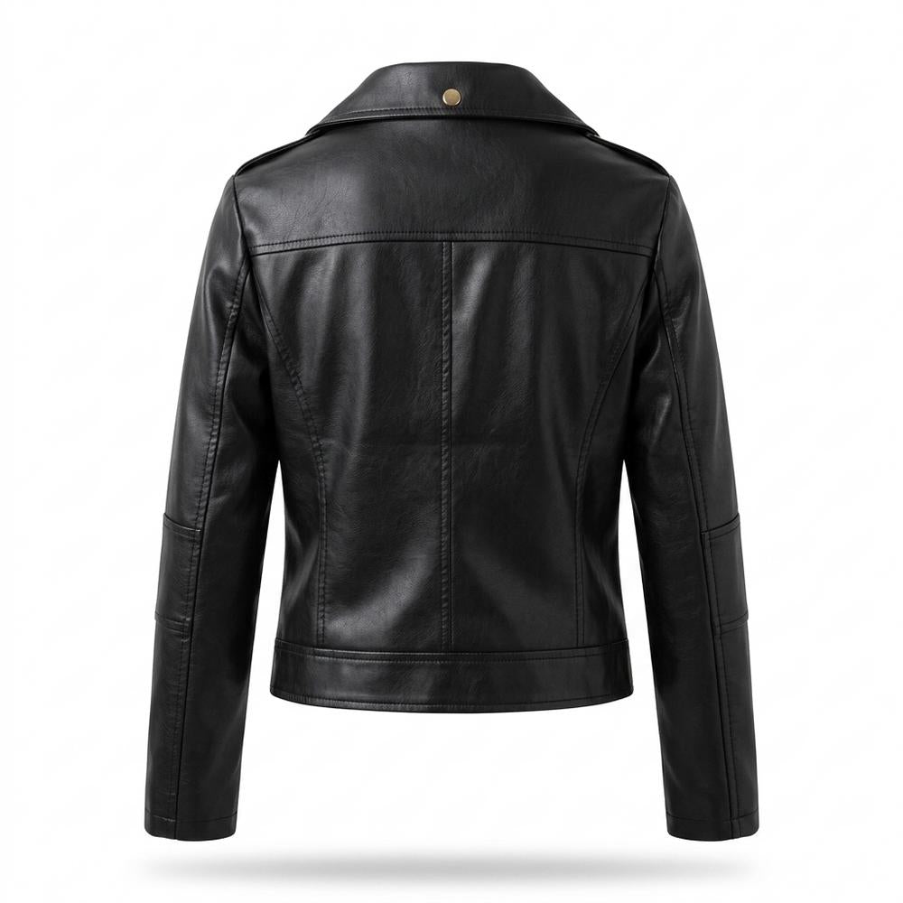 Lederjacken Outlet24 - Ronik | Asymmetrisch Tailliert Lederjacke Damen