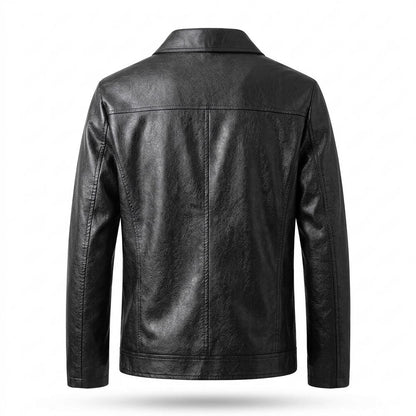Lederjacken Outlet24 - Aelom | Glatte Schlichte Lederjacke Herren
