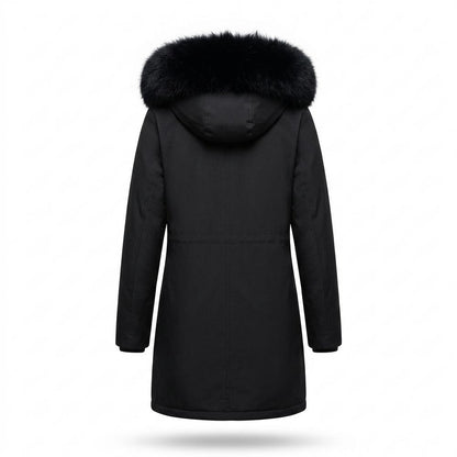 Lederjacken Outlet24 - Nenot | Gefütterter Pelzbesetzter Mantel Damen