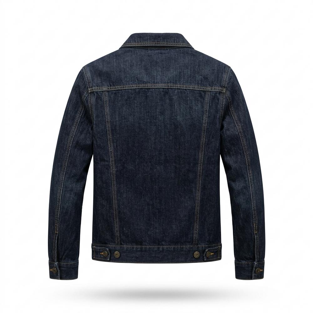 Lederjacken Outlet24 - Romem | Geknöpft Denim Jacke Unisex