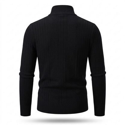 Lederjacken Outlet24 - Kesos | Strukturierte Hochgeschlossene Strickjacke Herren