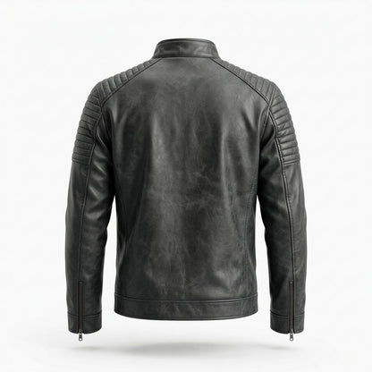 Lederjacken Outlet24 - Yuvod | Gesteppt Figurbetont Lederjacke Herren