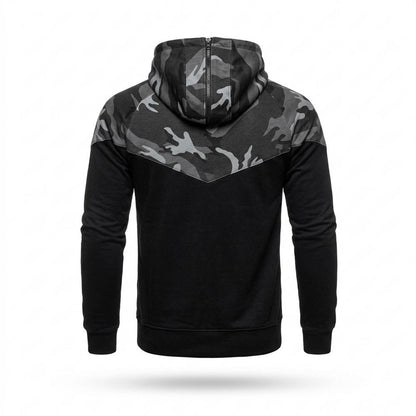 Lederjacken Outlet24 - Davan | Zweifarbiger Gemusterter Hoodie Herren