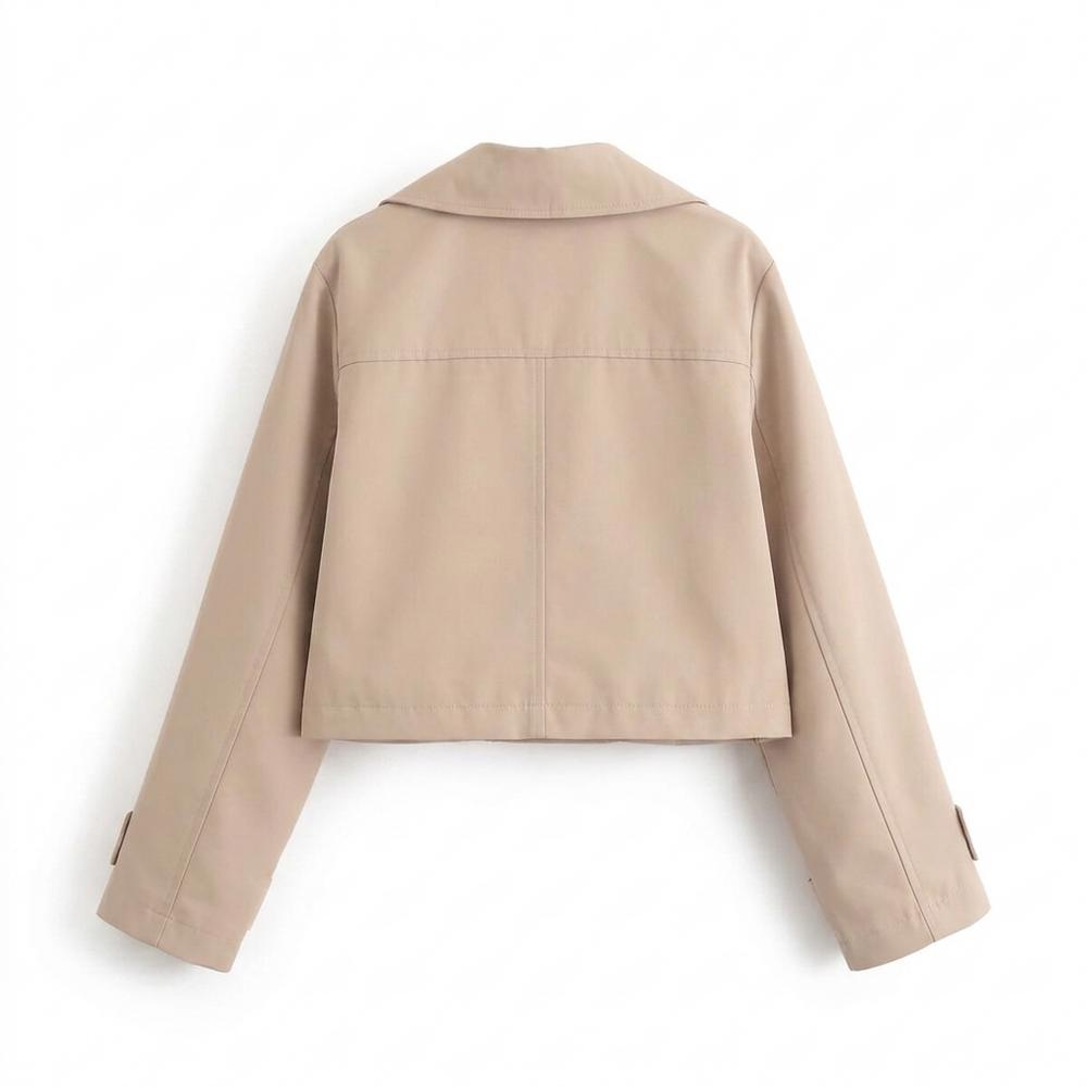 Lederjacken Outlet24 - Zigak | Doppelreihige Kurze Jacke Damen