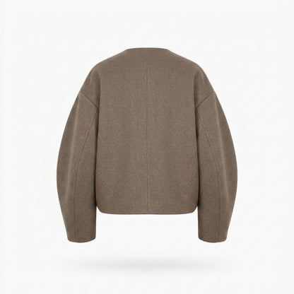 Lederjacken Outlet24 - Zoler | Kragenlos Kurzgeschnitten Jacke Damen