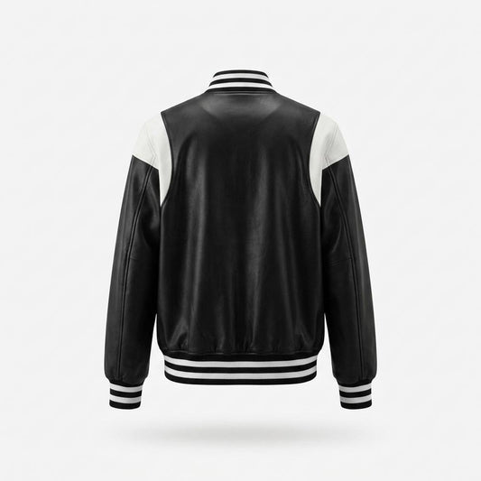 Lederjacken Outlet24 - Nikal | Geknöpft Zweifarbig Lederjacke Unisex
