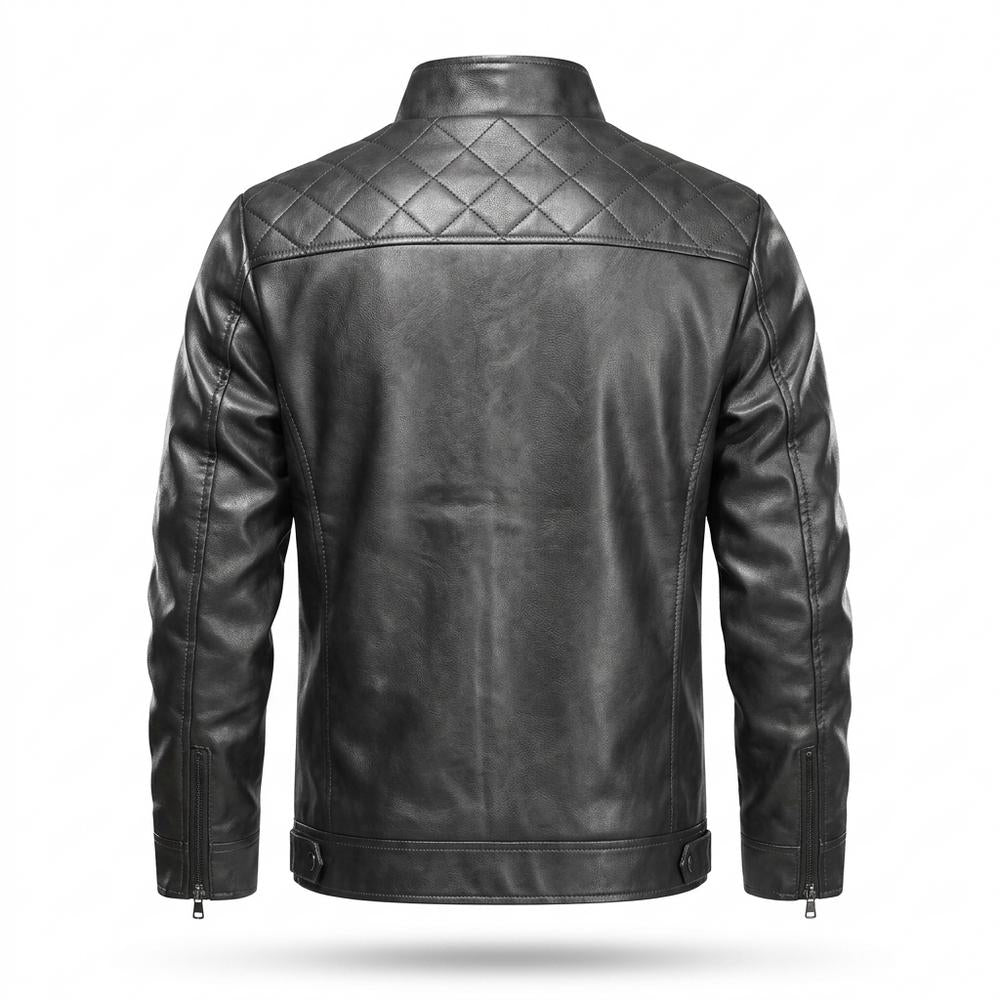 Lederjacken Outlet24 - Mevad | Gesteppt Gefüttert Lederjacke Herren