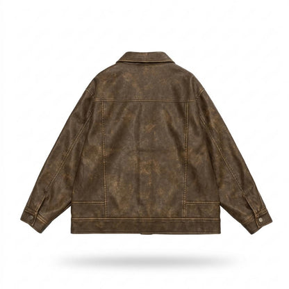 Lederjacken Outlet24 - Zipas | Gewaschen Geknöpft Lederjacke Unisex