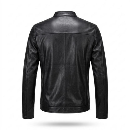 Lederjacken Outlet24 - Toped | Appliziert Tailliert Lederjacke Herren