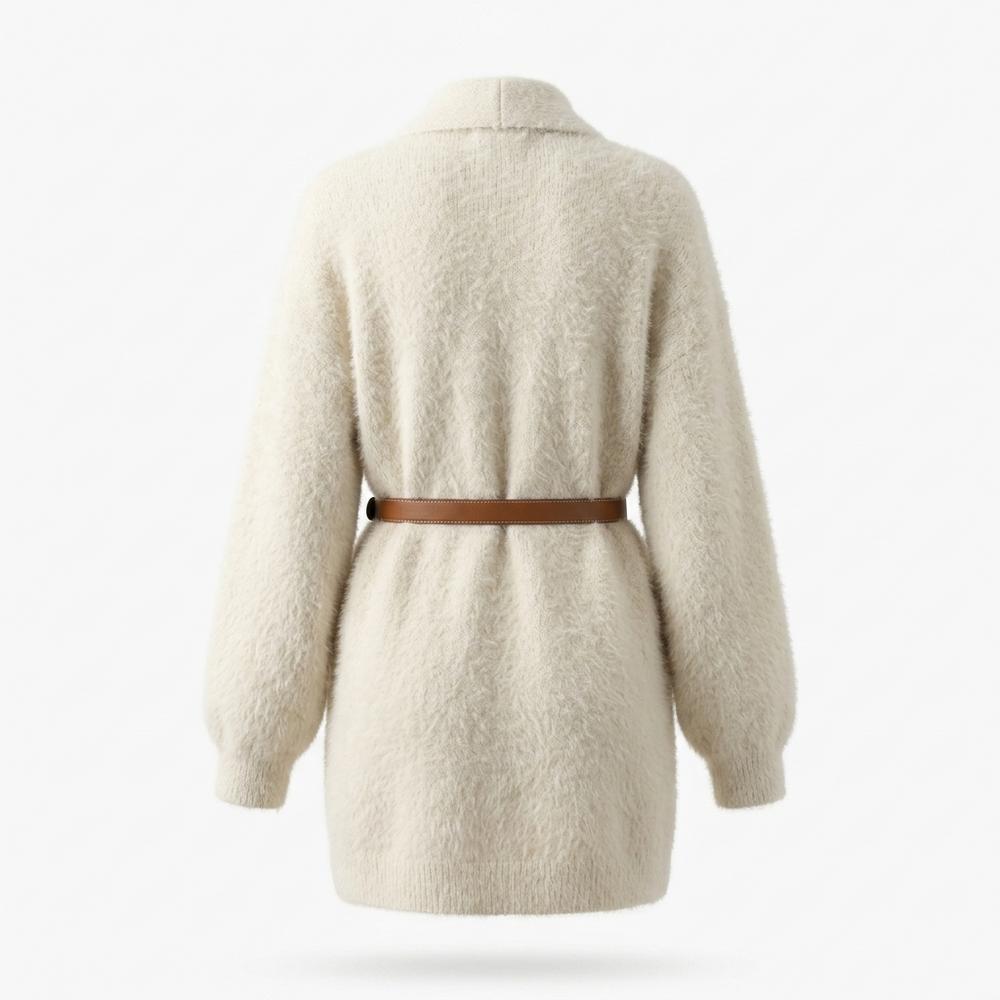 Lederjacken Outlet24 - Aetir | Flauschiger Langer Cardigan Damen