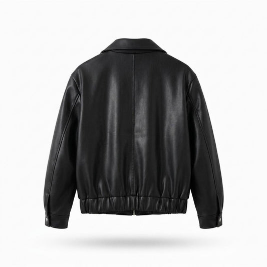 Lederjacken Outlet24 - Nonal | Gefütterte Glatte Lederjacke Herren