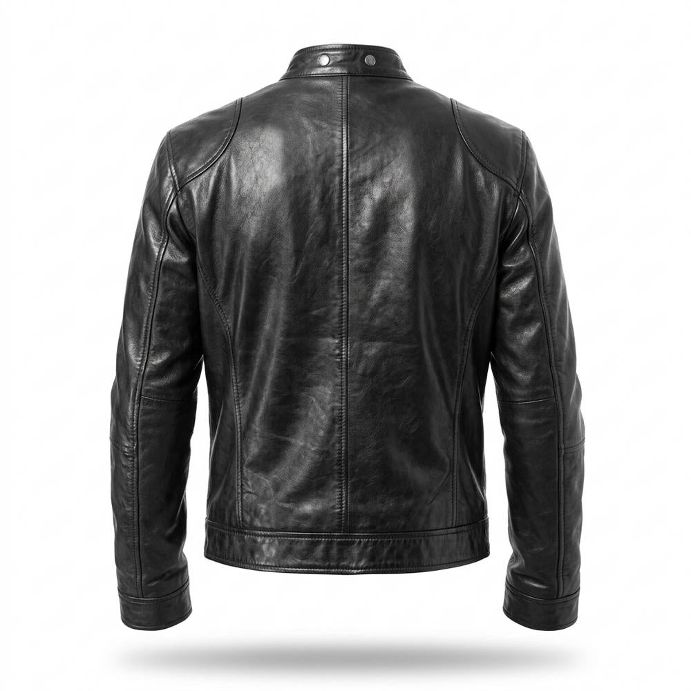 Lederjacken Outlet24 - Kevun | Tailliert Gesteppt Lederjacke Herren