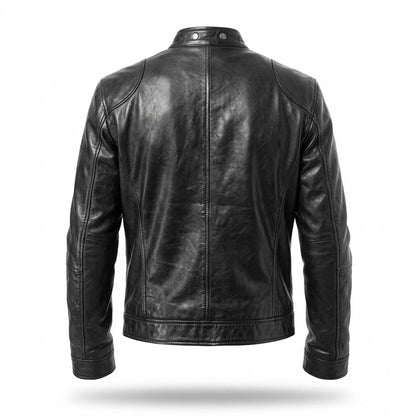 Lederjacken Outlet24 - Kevun | Tailliert Gesteppt Lederjacke Herren