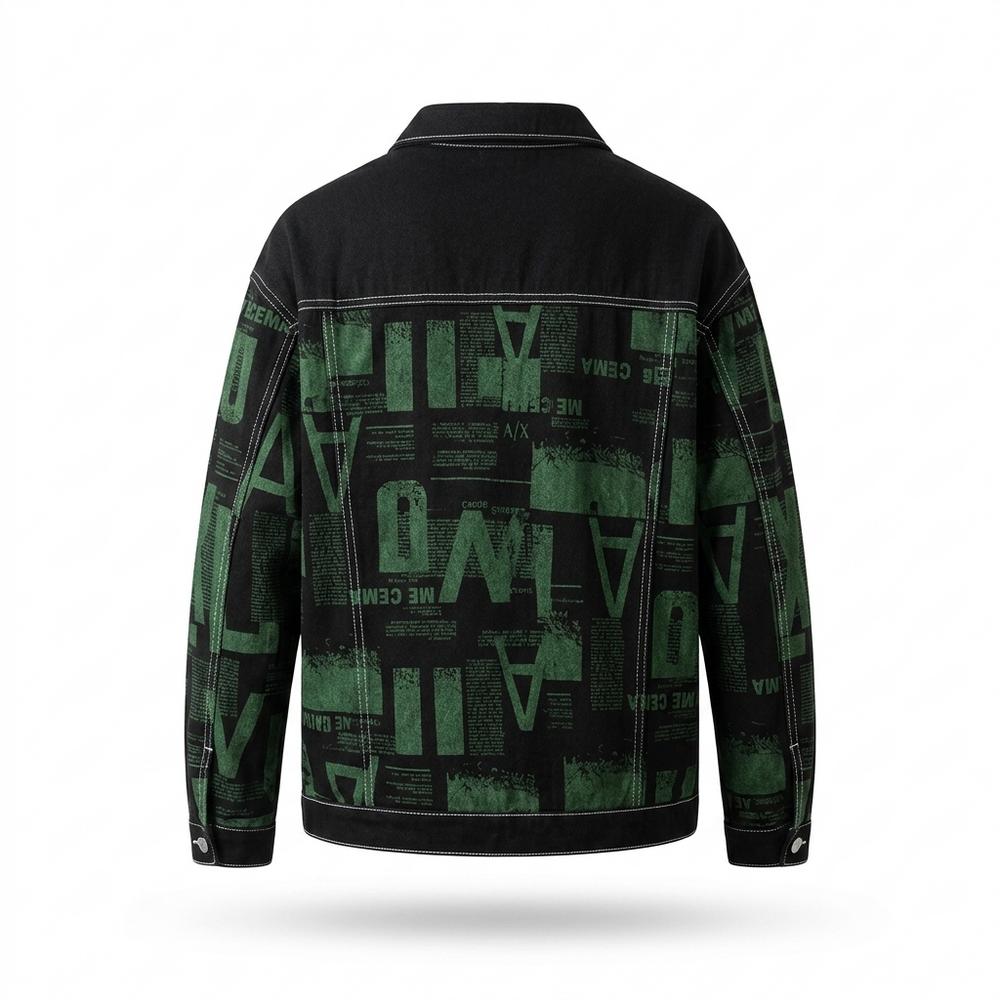 Lederjacken Outlet24 - Vosor | Bedruckt Kontrastgesteppt Jacke Unisex