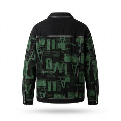 Lederjacken Outlet24 - Vosor | Bedruckt Kontrastgesteppt Jacke Unisex