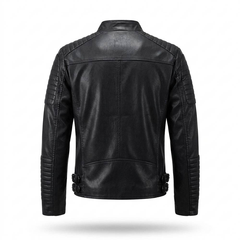 Lederjacken Outlet24 - Alver | Gesteppt Asymmetrisch Lederjacke Herren