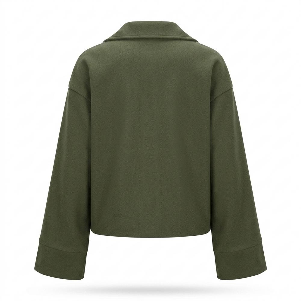 Lederjacken Outlet24 - Aozan | Kastige Geknöpfte Jacke Damen